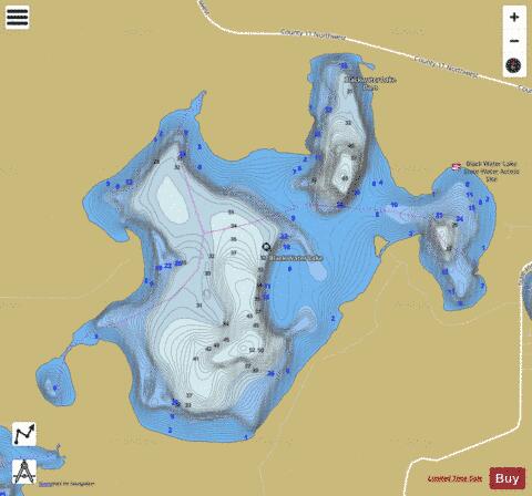 Blackwater depth contour Map - i-Boating App