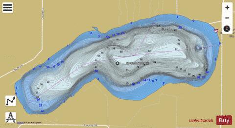 Steamboat depth contour Map - i-Boating App