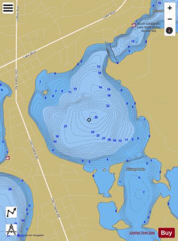 Chisago (north portion) depth contour Map - i-Boating App