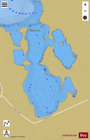 Chisago (south portion) depth contour Map - i-Boating App