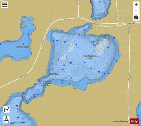 South Lindstrom depth contour Map - i-Boating App