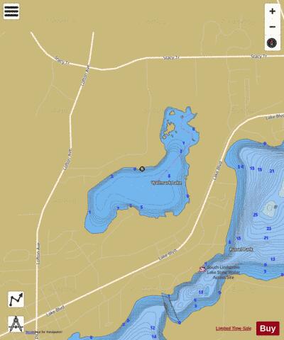 Wallmark depth contour Map - i-Boating App