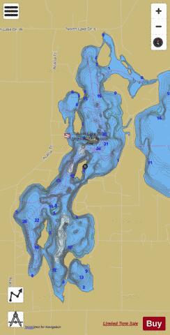 West Rush depth contour Map - i-Boating App