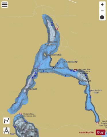 Itasca depth contour Map - i-Boating App