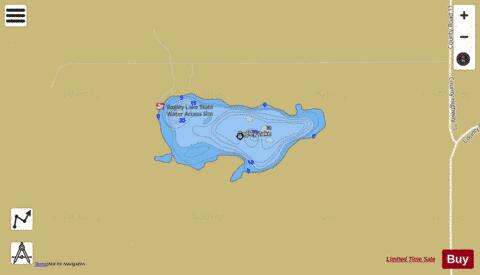 Bagley depth contour Map - i-Boating App