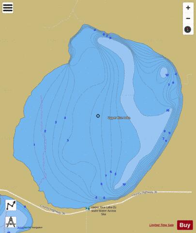Upper Rice depth contour Map - i-Boating App