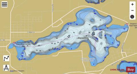 Serpent depth contour Map - i-Boating App