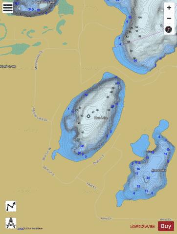 Blue depth contour Map - i-Boating App