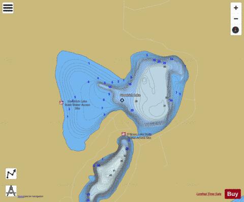 Goodrich depth contour Map - i-Boating App