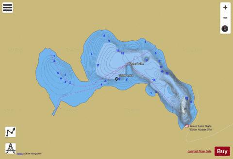 Greer depth contour Map - i-Boating App
