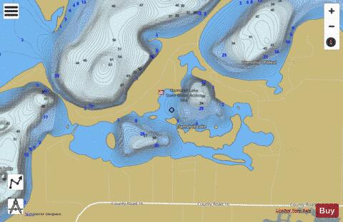 Clamshell depth contour Map - i-Boating App