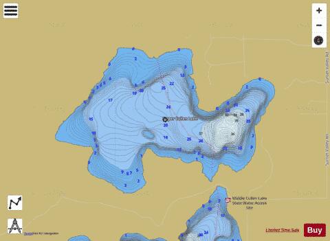Upper Cullen depth contour Map - i-Boating App