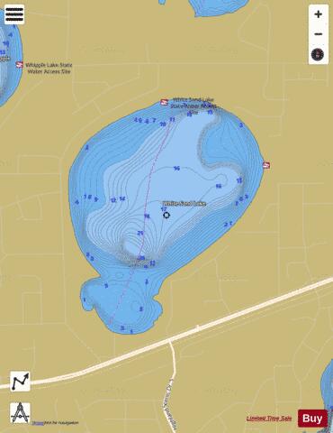 White Sand depth contour Map - i-Boating App