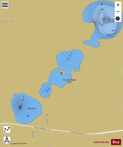 Lower Whipple depth contour Map - i-Boating App