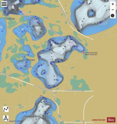 Cowdrey,Lake depth contour Map - i-Boating App