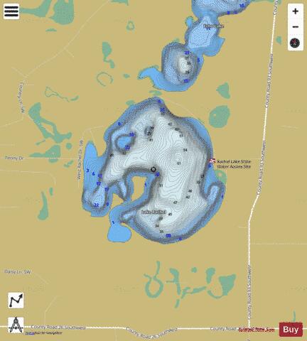 Rachel depth contour Map - i-Boating App