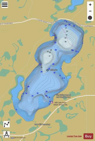 Mill depth contour Map - i-Boating App