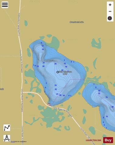 Little Chippewa depth contour Map - i-Boating App