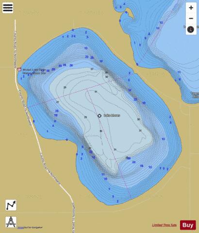 Moses depth contour Map - i-Boating App