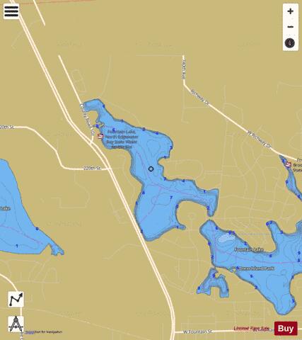 Fountain (West Bay) depth contour Map - i-Boating App