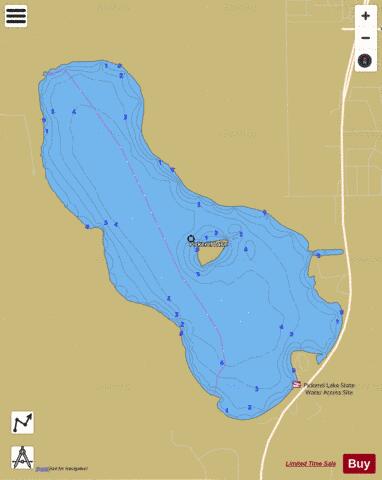 Pickeral depth contour Map - i-Boating App