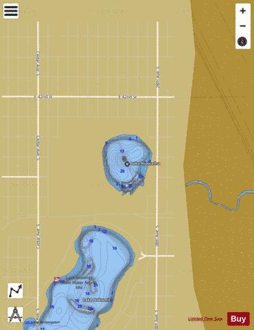 Hiawatha depth contour Map - i-Boating App