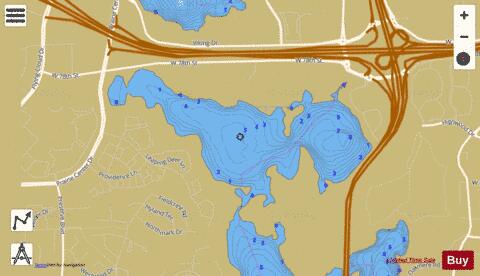 North Anderson depth contour Map - i-Boating App