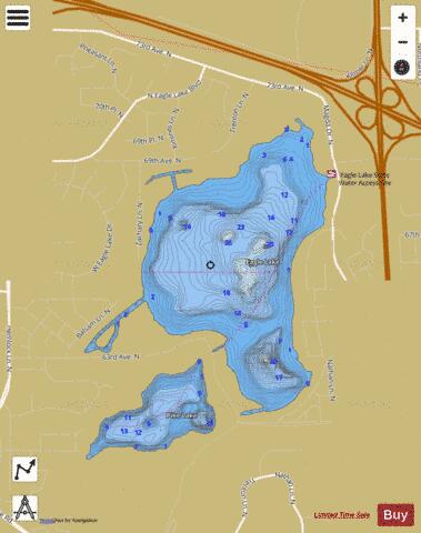 Eagle depth contour Map - i-Boating App