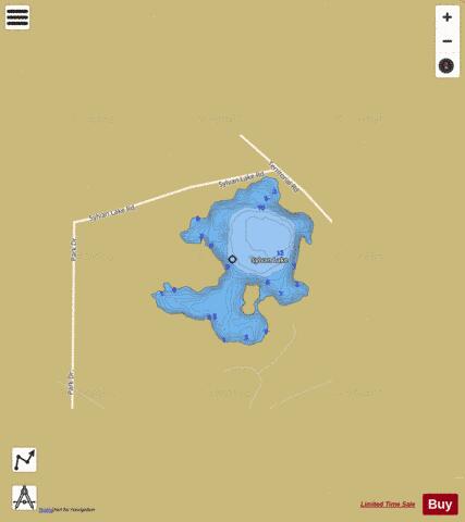 Sylvan depth contour Map - i-Boating App