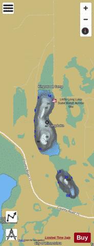 North Little Long depth contour Map - i-Boating App