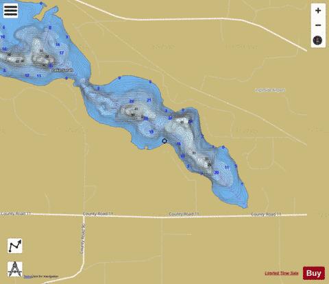 East Sarah depth contour Map - i-Boating App