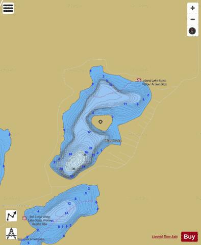 Island depth contour Map - i-Boating App