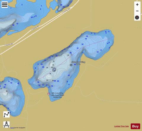 Sixth Crow Wing depth contour Map - i-Boating App