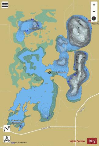 Spider (NE/SW Bay) depth contour Map - i-Boating App