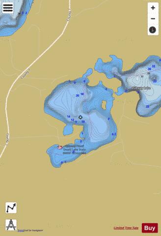 Ojibway depth contour Map - i-Boating App