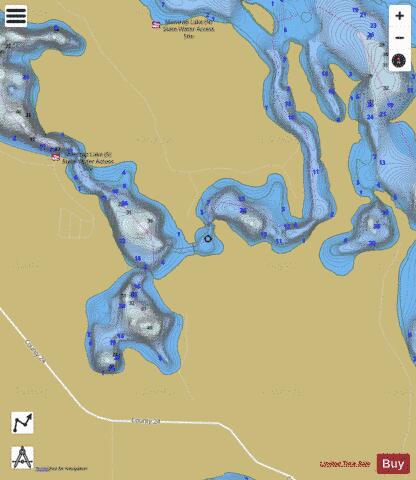 Mantrap (Mirror Bay) depth contour Map - i-Boating App