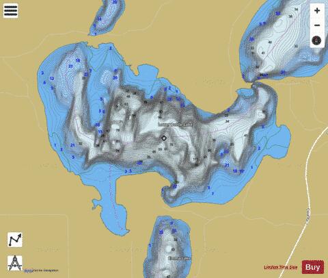 Lower Bottle depth contour Map - i-Boating App