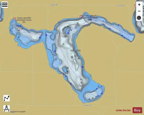 Potato depth contour Map - i-Boating App