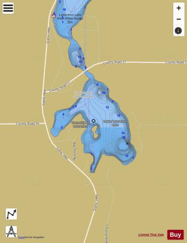 Lower Lawrence depth contour Map - i-Boating App