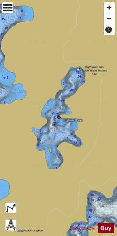 Highland depth contour Map - i-Boating App
