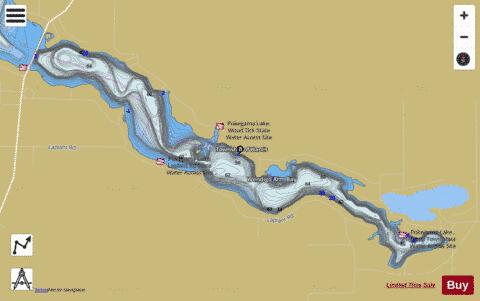 Pokegama (Main Bay) depth contour Map - i-Boating App