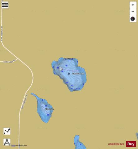 Lundeen depth contour Map - i-Boating App