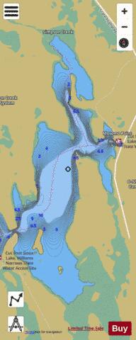 Cut Foot Sioux(East Bay) depth contour Map - i-Boating App