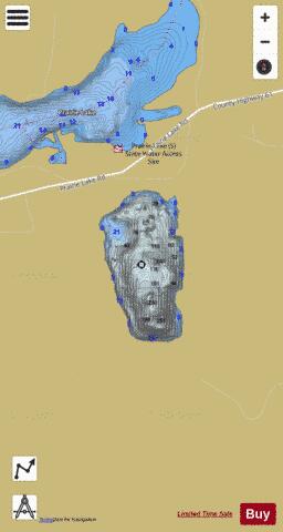 Lind Pit depth contour Map - i-Boating App