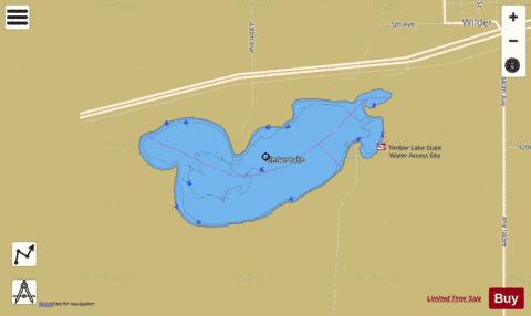 Timber depth contour Map - i-Boating App