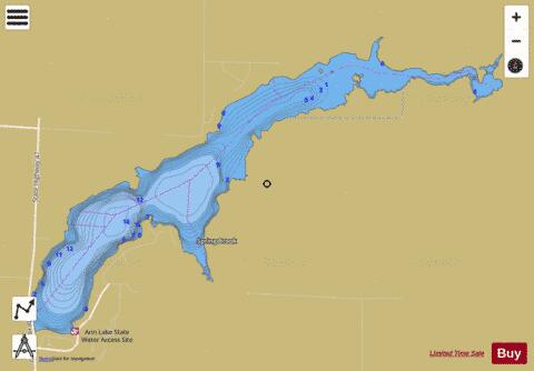 Ann depth contour Map - i-Boating App