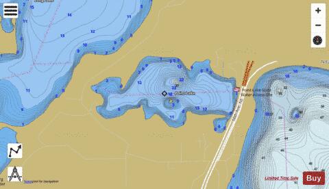 Point depth contour Map - i-Boating App