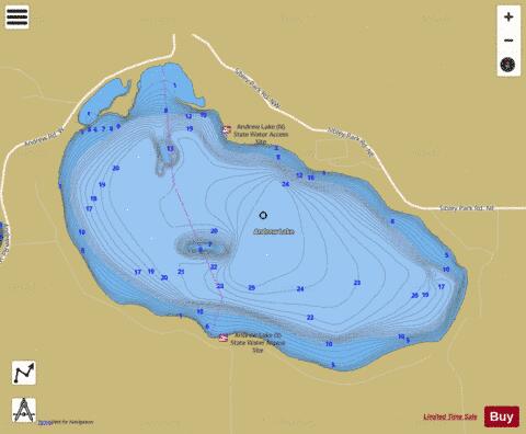 Andrew depth contour Map - i-Boating App
