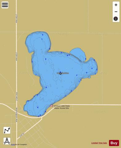 Yankton depth contour Map - i-Boating App