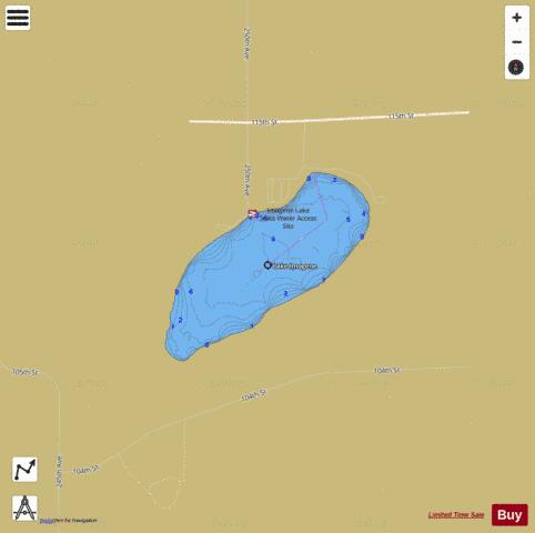 Imogene depth contour Map - i-Boating App